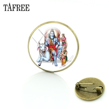 Tafree lord shiva broches, estilo hinduismo, acessórios femininos clássicos, joias cabochão de vidro 2024 - compre barato