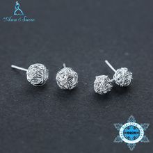 Joia feminina alta qualidade 925 prata esterlina bolas clássica irregular 7mm brincos pequenos joias fashion 2024 - compre barato