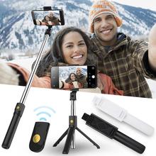 Pau de selfie 3 em 1 sem fio com bluetooth, mini tripé portátil com controle remoto remoto compatível com iphone x, 8, 7, 6s 2024 - compre barato