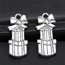 10pcs  Silver Color Christmas Gift Box Charm Pendants Handmade Jewelry Accessories Making Fit Bracelet DIY A2949 2024 - buy cheap