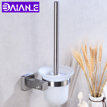 Toilet Brush Holder Stainless Steel Detachable Toilet Brush Holder Set Glass Cup Wall Mounted Bath Cleaning Tool Brush Holder 2024 - buy cheap