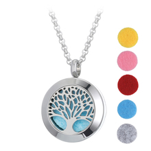 Legenstar Tree of Life Round 20mm Pendant Necklace Aromatherapy Essential Oil Locket Necklace Stainless Steel Jewelry for Women 2024 - buy cheap