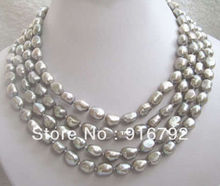 free shipping >>>>>hot!50'' south sea baroque gray pearl necklace 2024 - buy cheap