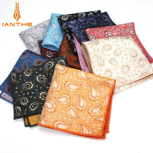 Colorful Polyester Handkerchiefs Woven Paisley Pattern Hanky Men's Business Casual Square Pockets Handkerchief Wedding Hankies 2024 - buy cheap