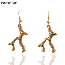 Korean version of the popular retro roots coral Earrings for Women Fashion Wedding fine jewelry 2024 - buy cheap