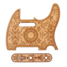 Durable Flower Pattern Wood Color Maple Guitar Pickguard Anti-scratch Plate for TEL Electric Guitar Replacement Accessory 2024 - buy cheap