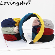 LOVINGSHA Womens Headband Twist Hairband Ladies Bow Knot Cross Tie Girl Headwrap Hair Band Hoop HB001 2024 - buy cheap