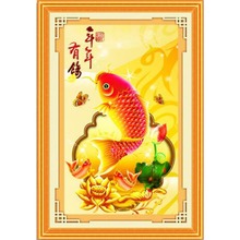 Fish Money Chinese Cross Stitch Needlework Set Embroider Kits 3D Cross-Stitch Printed Pattern Cotton Silk Thread 2024 - buy cheap