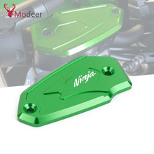 Cubierta de depósito de líquido de freno delantero para motocicleta, accesorio Protector de tapa de depósito de líquido de embrague, para Kawasaki Ninja 650, 2018, 2019 2024 - compra barato