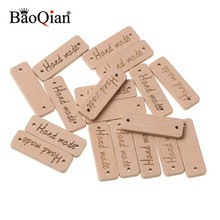 50pcs 2 Holes Sewing Wood Buttons "Hand Made" Scrapbooking Crafts 30x10mm For Garment Button Decorate Sewing Accessories 2024 - buy cheap