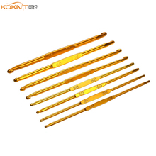 KOKNIT 8pcs Gold Double-Head Crochet Hook Set 2.5-6.0mm Knitting Needles Yarn Weave Craft Crochet Yarn Hook Hand Sewing Tool 2024 - buy cheap