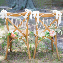 2pcs/set Mr&Mrs Chair Wood Signs Photo Props Rustic Wedding Wooden Chair Sign Pendant Decor Wedding Decoration 48cm*39cm 2024 - buy cheap
