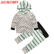 2019 Autumn Newborn Infant Baby Boys Set Long Sleeve T-Shirt + Pants 2 Pieces Cross Hoodies Cotton Home Apparel Comfort JIOROMY 2024 - buy cheap