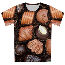 Joyonly 2018 crianças 3d camiseta pizza siut comprimidos comida chocolate hambúrguer impresso t camisa meninos meninas verão legal roupas 2024 - compre barato