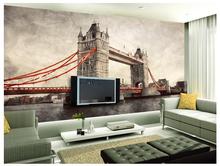 Papel tapiz de foto personalizado papel tapiz de pared 3d papel tapiz Torre puente de Londres papel tapiz de pared decoración de pared de salón 2024 - compra barato