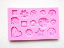 New! Free Shipping Buttons Shaped Silicone Mold Cake Decoration Fondant Cake 3D Chocolate Mold Food Grade Silicone Mould 207 2024 - buy cheap