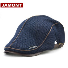 Jammont-gorro plano informal para hombre, Boina de estilo inglés, visera para otoño e invierno, 2020 2024 - compra barato