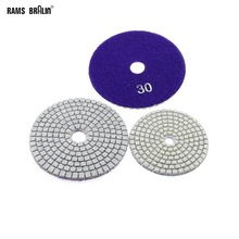 5 pieces 4"/3" P30 Wet Flexible Grinding Disc Stone Floor Coarse Grinding Wet Polisher Tool 2024 - buy cheap