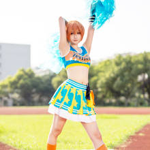 Anime! Lovelive Hoshizora Rin Cheerleading Uniform Cosplay Costume Daily Clothes For Women Custom-made Size Free Shipping 2024 - buy cheap
