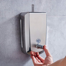 Dispensador de sabão líquido, dispensador moderno de sabão líquido em aço inoxidável cromado para parede, loção, shampoo 2024 - compre barato