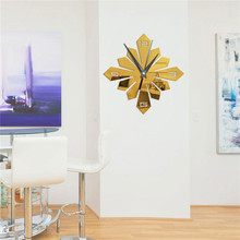 Reloj de espejo 3D grande moderno para sala de estar, espejo decorativo para el hogar, de pared, diseño moderno, pegatinas de pared de relojes ju18 2024 - compra barato