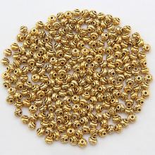 50pcs/Lot 6MM Gold Tone Metal Beads Round Shape Loose Spacer Beads for Jewelry Making Bracelets Accessories Handmade Craft 754 2024 - buy cheap