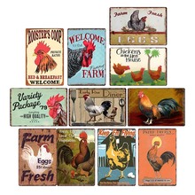 Chicken Plaque Sign Vintage Metal Tin Signs Wall Poster Decals Plate Painting Bar Farm Home Decor Wall Art 30*20 cm 2024 - buy cheap