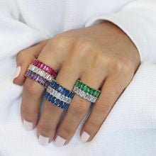 Женское кольцо для помолвки с фианитом, 5 цветов, 2019 2024 - купить недорого