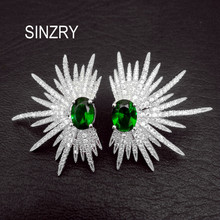 SINZRY-pendientes de zirconia cúbica para mujer, aretes brillantes, Estilo vintage, elegante, opción multicolor, regalo de joyería 2024 - compra barato