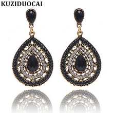 Kuziduocai-pendientes de gota grandes para mujer, joyería de moda, cuentas de perlas de diamantes de imitación Bohe, aretes llamativos, E-586 2024 - compra barato