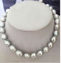 stunning9-10mm south sea silver grey pearl necklace 18inch 2024 - buy cheap