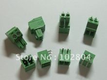 100 pcs tipo Ângulo 2pin/way Pitch 3.81mm Screw Terminal Block Conector Cor Verde Pluggable Tipo com pino ângulo 2024 - compre barato