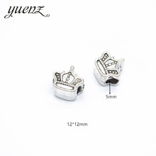 YuenZ 6pcs Antique Silver Color big hole Crown Beads Spacers Beads Fit European Charm Jewelry Accessories DIY Findings R96 2024 - buy cheap