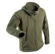 Тактический военная Униформа флисовая куртка для мужчин зимние Polartec термальность Polar пальто с капюшоном ветрозащитная верхняя 2024 - купить недорого