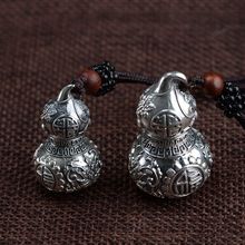 S990 silver pendant silver gourd pendant antique craft couple models open silver pendant 2024 - buy cheap