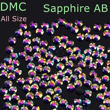 Sapphire AB DMC Hotfix Rhinestones Diamond Crystals Bright Glass For Garment Accessories SS6 SS10 SS16 SS20 2024 - buy cheap