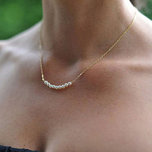Bluelans-colar gargantilha feminina, joia simples com pingente de pérola, presente, moda feminina 2024 - compre barato
