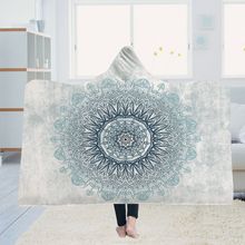 Esterilla de Yoga con capucha, manta gruesa de doble capa, felpa, impresión Digital 3D, Serie de flores Datura 2024 - compra barato