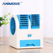 ANIMORE USB Mini Cooling Fan For Offices And Home Portable Dual Bladeless Desk Fans Air Outlet Angle Can Be Adjusted By Mini Fan 2024 - buy cheap