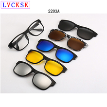 5 in 1 Clip On Sunglasses Polarized Magnetic Glasses Frame Men Women Driving Eyeglasses Can Make Myopia Presbyopia Eyewear A1 2024 - buy cheap
