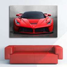 Ferraris laferrari Supercar red car Sport GT Poster Wall Art Picture Silk Canvas Printed Art Paintings for Home Decor 2024 - buy cheap