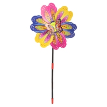 13D Butterfly Flower Windmill Wind Spinner Home Garden Yard Decoration Kids Toy 2024 - buy cheap