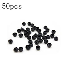 WHCYonline 25 pairs Black Replacement Earbud Tips Soft Silicon Cover For Samsung HTC In-Ear Headphones Earphones Accessories 2024 - buy cheap