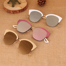 Mirror Cat Eye Sunglasses Women Brand Designer Luxury Metal Frame Sun Glasses Female Ladies Oculos Lunette De Soleil Sol 2024 - buy cheap