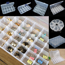 1pc Detachable Transparent Plastic Earrings Jewelry Box Portable Small Pill Box Multi-class Sorting Box Storage Box 2024 - buy cheap
