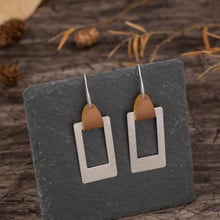 ZWPON 2019 New Arrival Summer Leather Geometric Rectangle Earrings Women Modern Long Minimalist Statement Earrings Wholesale 2024 - buy cheap