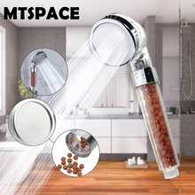 Mtspace-cabeça de chuveiro portátil para economia de água, bocal de banho, pulverizador, filtro, transparente, cabeça de chuveiro de mão 2024 - compre barato