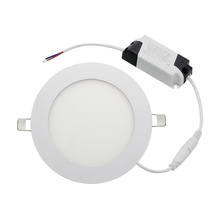 Lâmpada redonda embutida de led, formato regulável, de 3w, 6w, 9w, 12w, 15w, 25w, para teto, 85-265v, smd 2835, com driver 2024 - compre barato