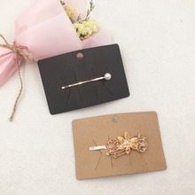 50pcs 6.5*10cm Kraft Blank Hair Clip Paper Cards Fashion Jewelry Packaging Card Hairpin Claw Accessory Displays Hang Card 2024 - buy cheap