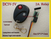 Mini Small Volume Remote Control Switch System Micro DC3V-5V Relay Receiver Transmitter Momentary Toggle Latched Learn 315/433 2024 - buy cheap